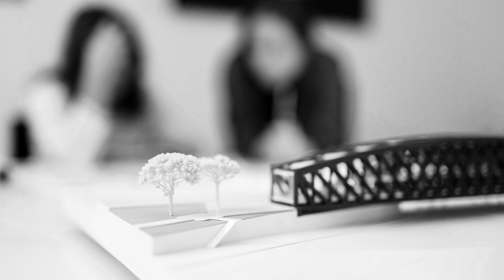 CAPRATE Architekturmodell Brücke sw